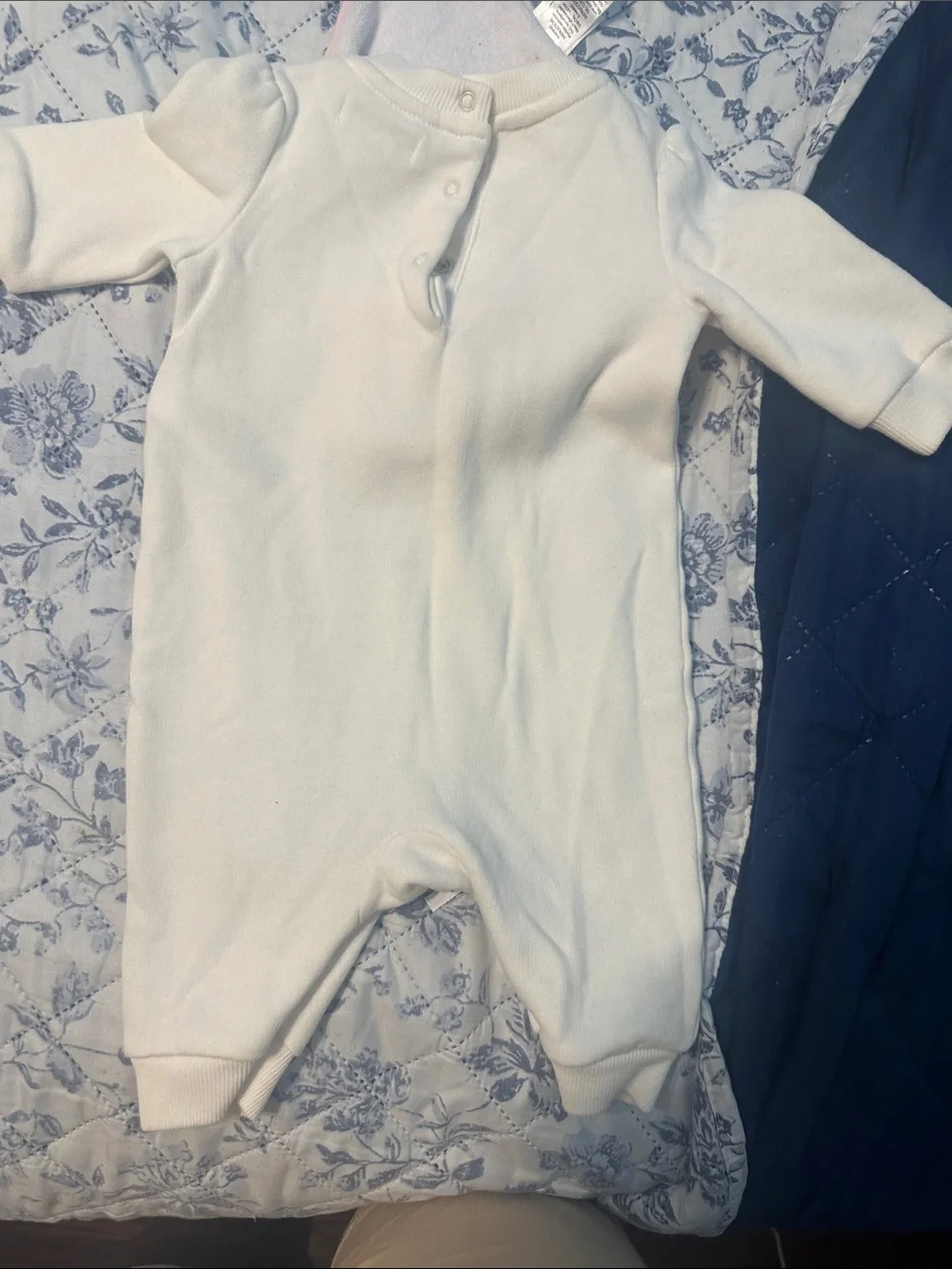 Ralph Lauren Cream Teddy Bear One-Piece Bodysuit